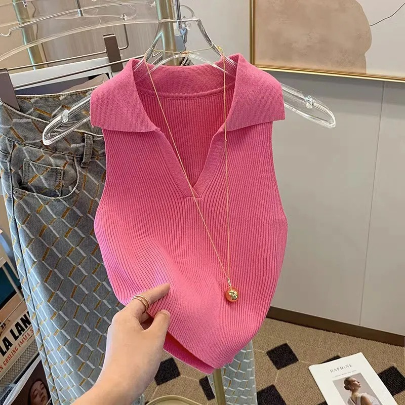 Women's Rose Ribbed Knit Tank  - Tank Top Ribbed recension och pris