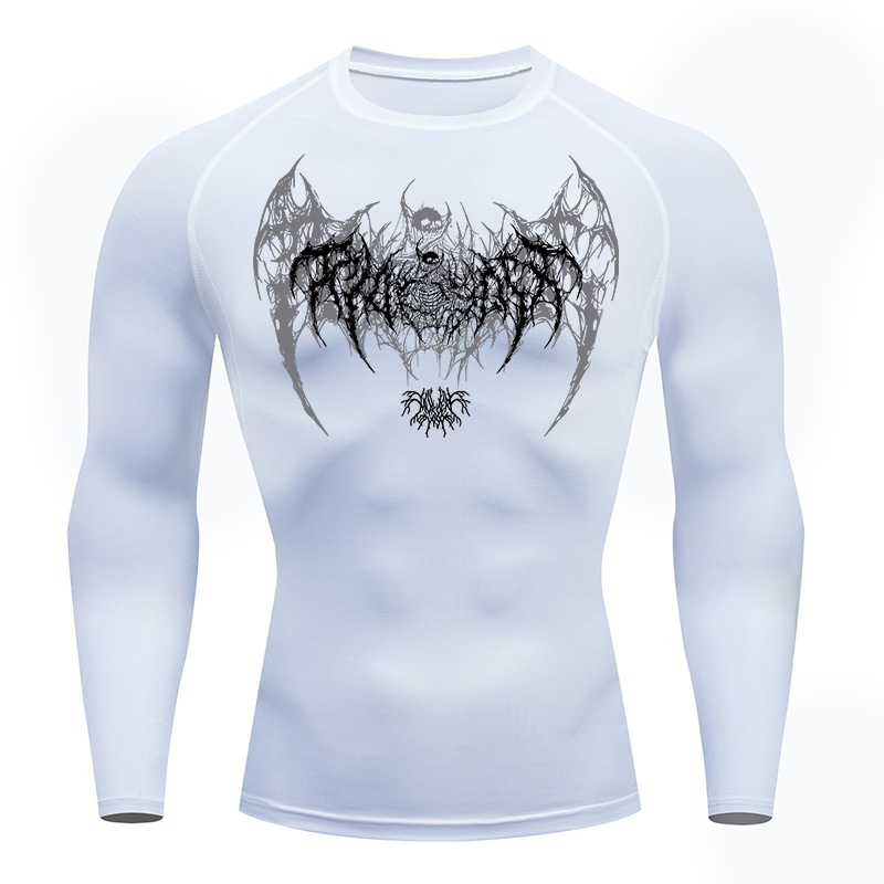 Skull Wings Print Long Sleeve  - Base Layer Top recension och pris
