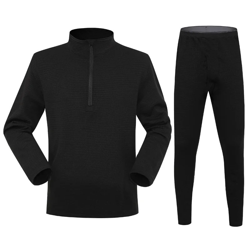 Men Grid Fleece Thermal Underw - Base Layer Top recension och pris