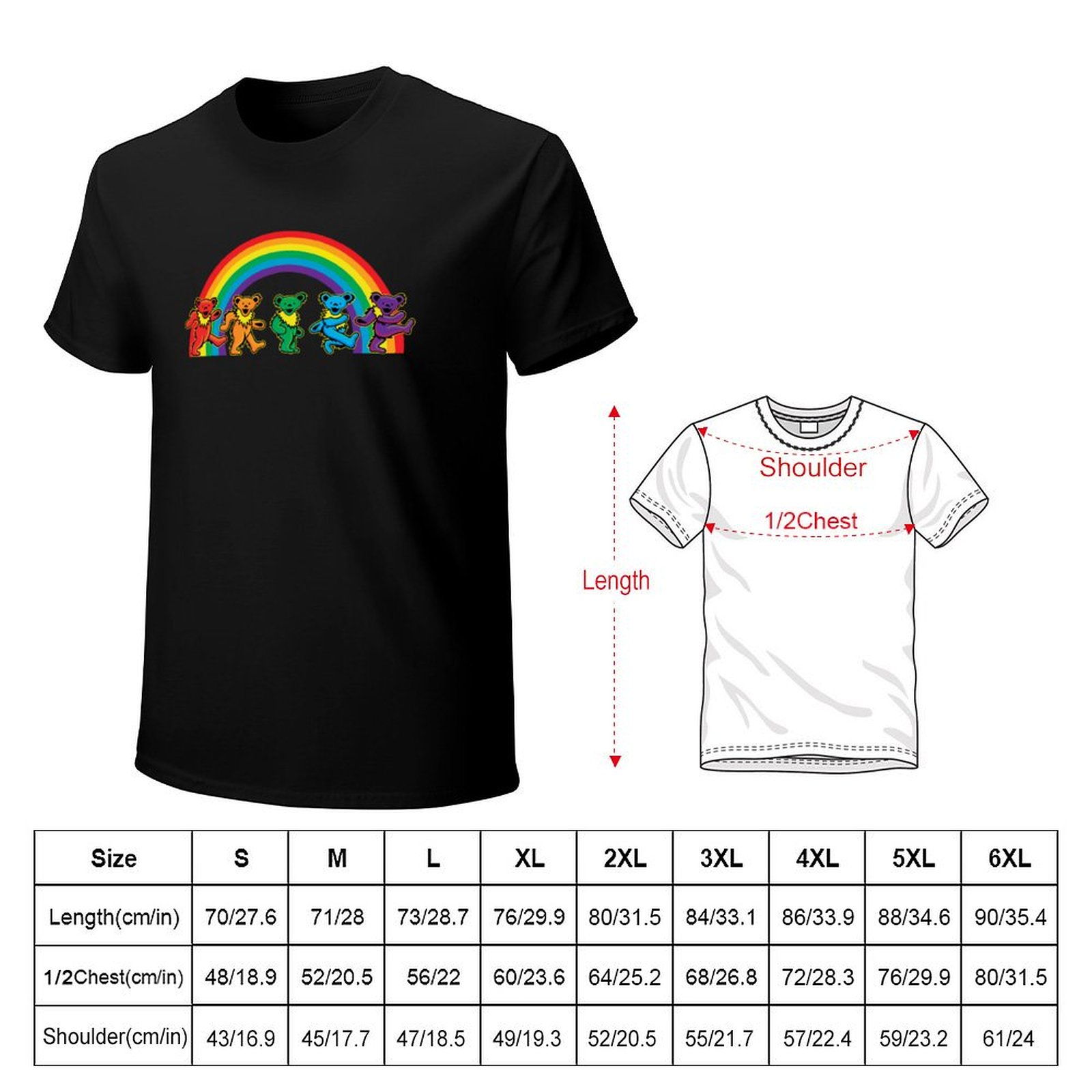 Walking bears under the rainbo - Undershirt Crew Neck recension och pris